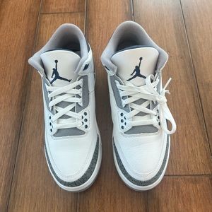 Men’s Air Jordan 3 Retro - Size 8.5 - White/Midnight Navy